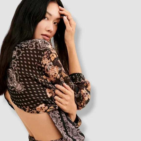 Free People seven wonders open back boho Mini Dress - Picture 6 of 16